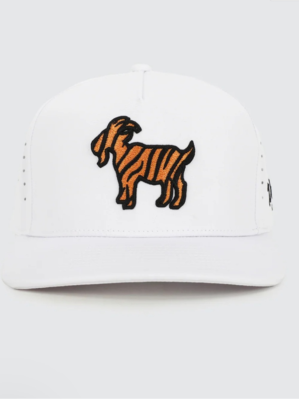White waggle “the Goat” hat